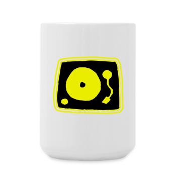 Record player - Large Mug 440 ml - white - Front