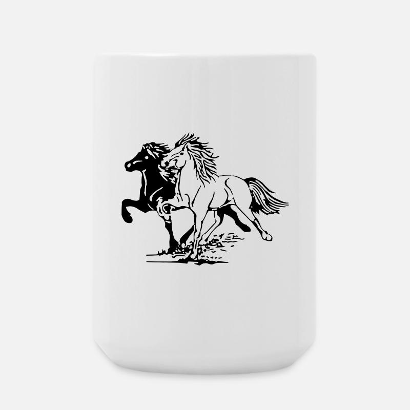 Wild Horses - Large Mug 440 ml - white