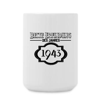 Beste Erfindung des Jahres 1943 Geschenk - Große Tasse 440 ml - Weiß - Vorne