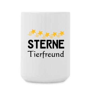 Sterne Tierfreund Geschenk - Große Tasse 440 ml - Weiß - Vorne