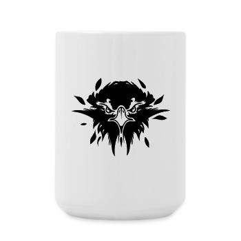 la tête d'un aigle - Grande tasse 440 ml - blanc - Devant
