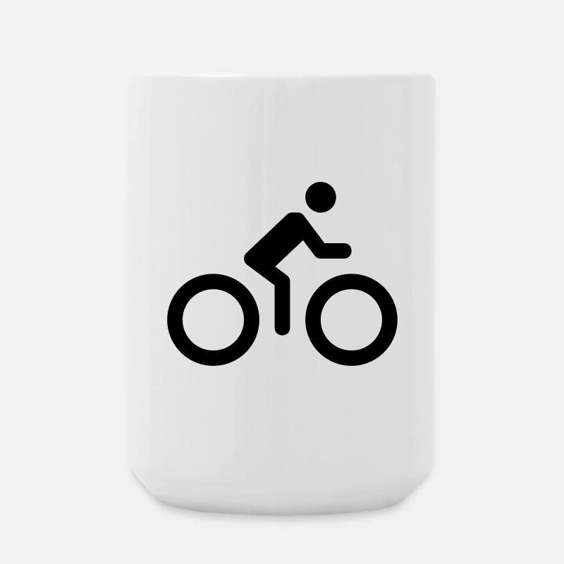 Logo de vélo - Grande tasse 440 ml - blanc