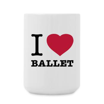 I LOVE BALLET Ballett - Large Mug 440 ml - white - Front