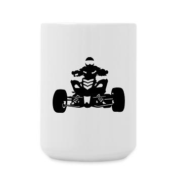 Quad - Große Tasse 440 ml - Weiß - Vorne