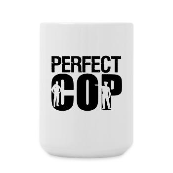 Parfait flic policier profession de policier disant cadeau - Grande tasse 440 ml - blanc - Devant