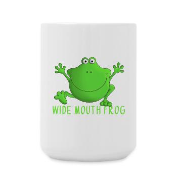 Laughing frog - Large Mug 440 ml - white - Front