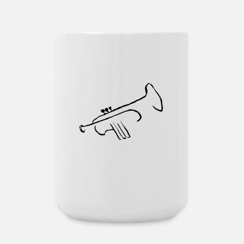 Trompete - Große Tasse 440 ml - Weiß