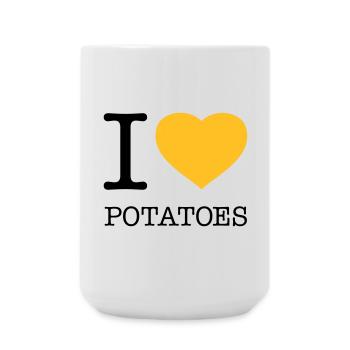 I LOVE POTATOES Potatoes Mashed potatoes - Large Mug 440 ml - white - Front