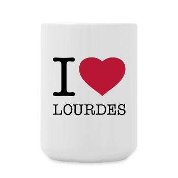 I LOVE LOURDES France Frankreich - Grande tasse 440 ml - blanc - Devant