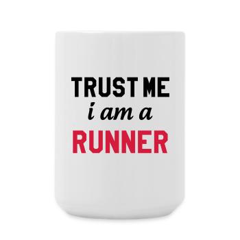 Laufen / Running / Jogging / Joggen / Marathon - Große Tasse 440 ml - Weiß - Vorne