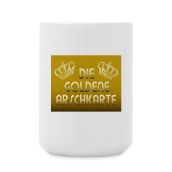 Die Goldene Arschkarte - Große Tasse 440 ml - Weiß - Vorne