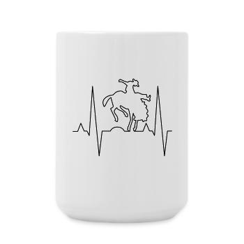 Conception d’impression de cavalier de rodéo - Grande tasse 440 ml - blanc - Devant