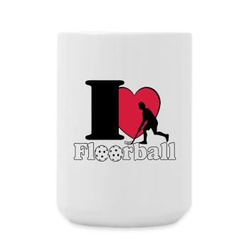Floorball, Floorball, Hockey, Fun J’adore... - Grande tasse 440 ml - blanc - Devant