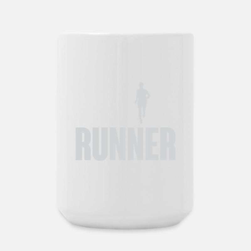 Coureur de trail - Grande tasse 440 ml - blanc