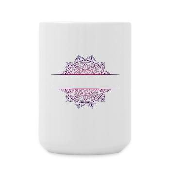 Mandala pink magenta - Grande tasse 440 ml - blanc - Devant