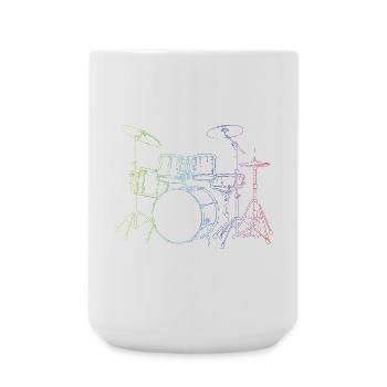 Drumset Sticks Drummer Drums Drummer - Large Mug 440 ml - white - Front
