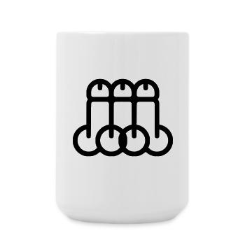 dicks - Große Tasse 440 ml - Weiß - Vorne