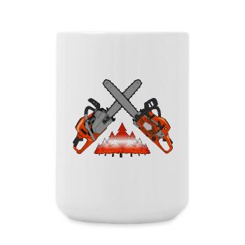 Chainsaw - Austria - Large Mug 440 ml - white - Front