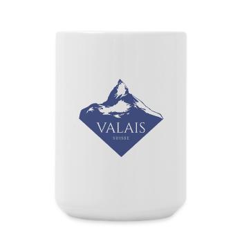 Valais Switzerland Alps Design - Large Mug 440 ml - white - Front