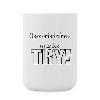 The opening of thought is painless - Large Mug 440 ml - white - Front