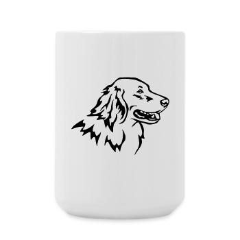 Hovawart Kopf - Große Tasse 440 ml - Weiß - Vorne