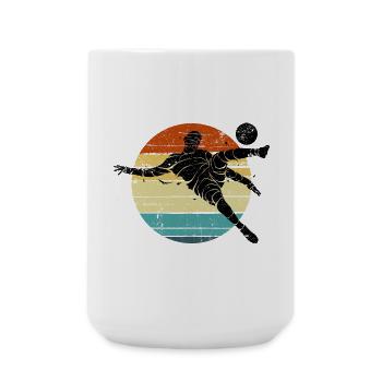 Retro Runner Sunset Circle - Large Mug 440 ml - white - Front