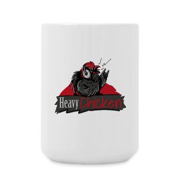 Heavy Chicken - Große Tasse 440 ml - Weiß - Vorne
