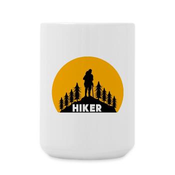 Hike Saying Hiking Hikers Climbing Mountains - Large Mug 440 ml - white - Front