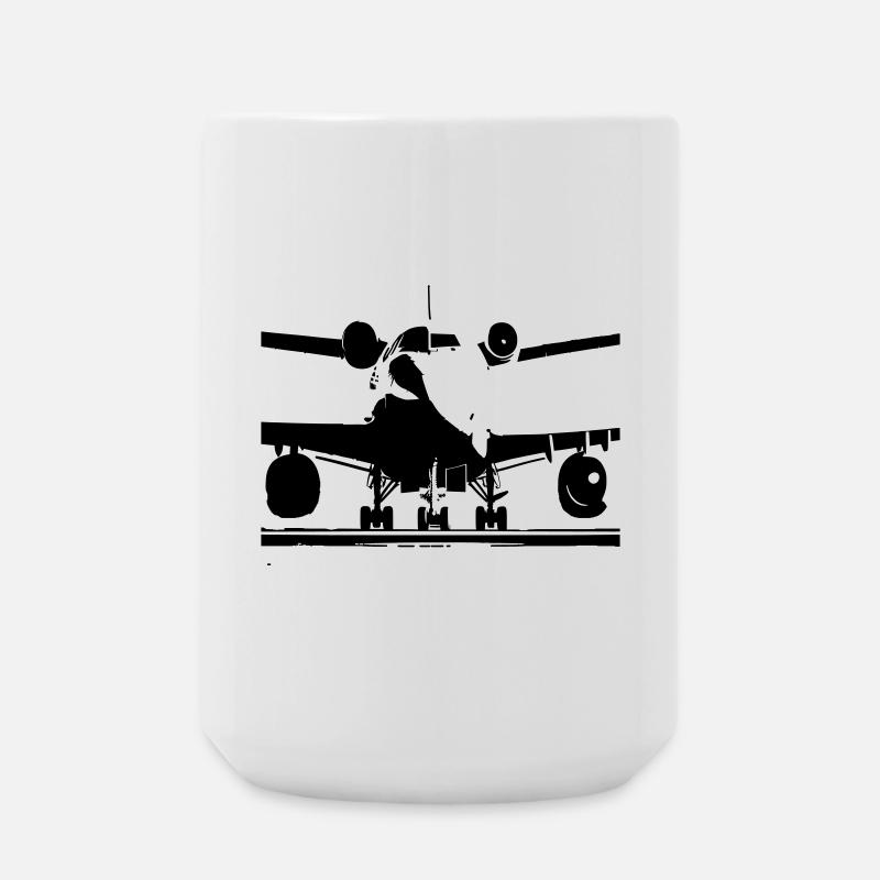 PLANE - Large Mug 440 ml - white