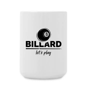 billard 8 ball pool fans Freudne Verein Team cup - Große Tasse 440 ml - Weiß - Vorne