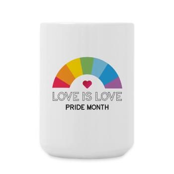 Liebe ist Liebe. Stolz-Monat. - Große Tasse 440 ml - Weiß - Vorne