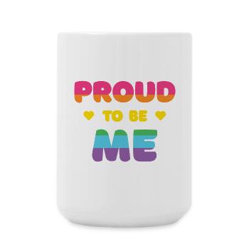 LGBTQ+ Fierté d’être moi - Mois de la fierté - Grande tasse 440 ml - blanc - Devant