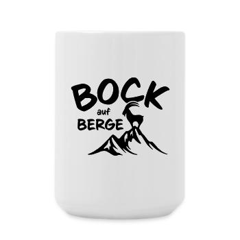 Bock auf Berge - Große Tasse 440 ml - Weiß - Vorne