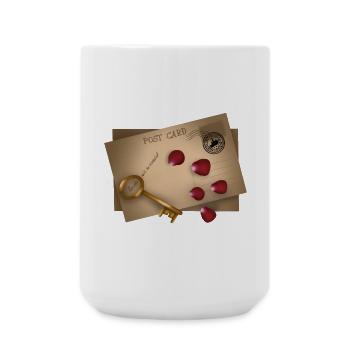 Carte postale : les secrets seront dévoilés - Grande tasse 440 ml - blanc - Devant