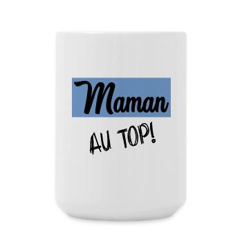 MOTHER'S DAY. HAPPY MOTHER'S DAY. MOM - Large Mug 440 ml - white - Front