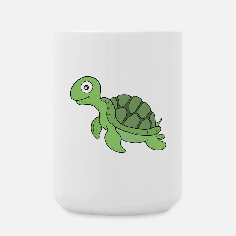 A friendly turtle - Large Mug 440 ml - white