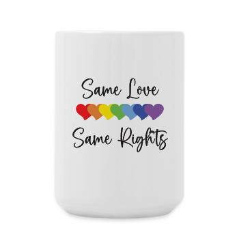 LGBTQ Pride Month - Gleiche Liebe, gleiche Rechte - Große Tasse 440 ml - Weiß - Vorne