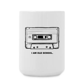 I AM OLD SCHOOL Tape - Große Tasse 440 ml - Weiß - Vorne