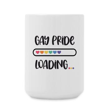 Mois de la fierté LGBTQ - Gay Pride. Chargement - Grande tasse 440 ml - blanc - Devant