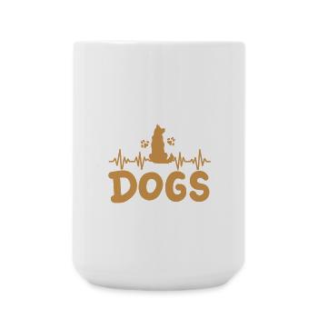 Hundeliebhaber Hundebesitzer - Große Tasse 440 ml - Weiß - Vorne