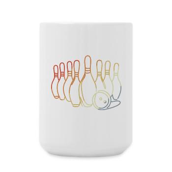 Vintage Bowling Pins and Ball - Large Mug 440 ml - white - Front