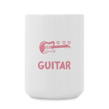 Gitarre Gitarristin - Große Tasse 440 ml - Weiß - Vorne