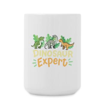 Dinosaurierliebhaber Dinosaurierexperte - Große Tasse 440 ml - Weiß - Vorne