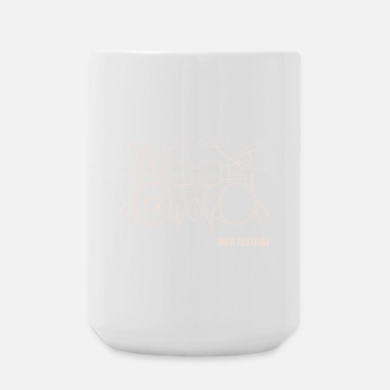 A battery in the outline - Large Mug 440 ml - white