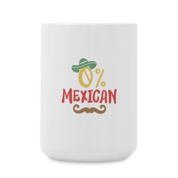 0 % Mexikaner Cinco de Mayo - Große Tasse 440 ml - Weiß - Vorne