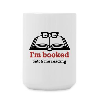 I’m Booked – Catch Me Reading - Große Tasse 440 ml - Weiß - Vorne