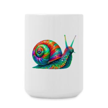 Schnecke - Große Tasse 440 ml - Weiß - Vorne