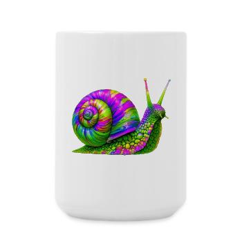 Schnecke - Große Tasse 440 ml - Weiß - Vorne