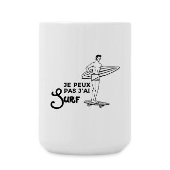 I can't I surfed - Large Mug 440 ml - white - Front