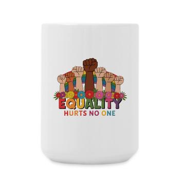 Mois de la fierté LGBTQ - L’égalité ne fait de mal à personne - Grande tasse 440 ml - blanc - Devant